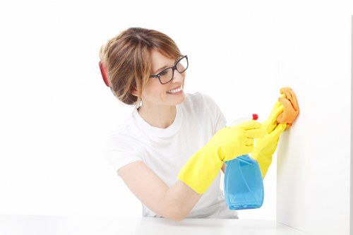 Local cleaners preparing a flat in Lambeth for new occupants