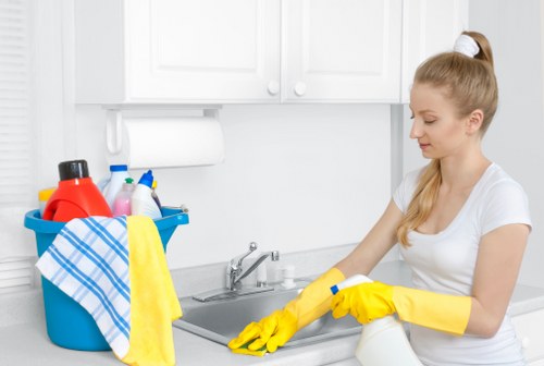 Weekly home cleaning in a Lambeth kitchen and dining area